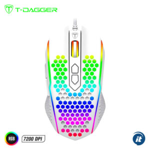 Mouse T-DAGGER IMPERIAL T-TGM310W-RGB White RGB Chroma 8 Botones 7200 DPI USB