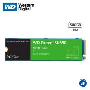 Disco SSD Western Digital WD Green SN350 500GB NVMe 2400Mbps WDS500G2G0C
