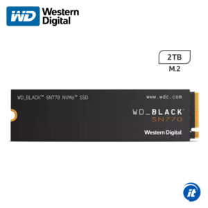 Disco SSD WESTERN DIGITAL WD Black SN770 2TB NVMe 5150Mbps Gen4 M.2 2280 WDS200T3X0E